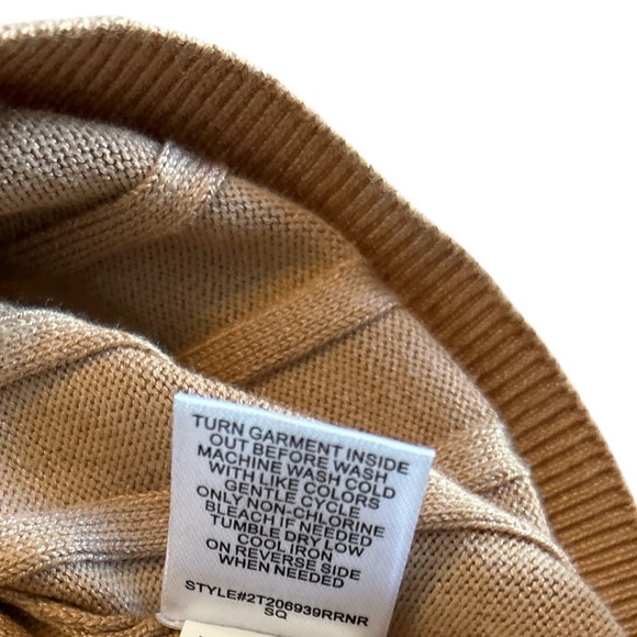 Rachel Roy Women's Fitted Silhouette Ribbed Sweater Camel Color Crewneck XL NWT. - Picture 9 of 11